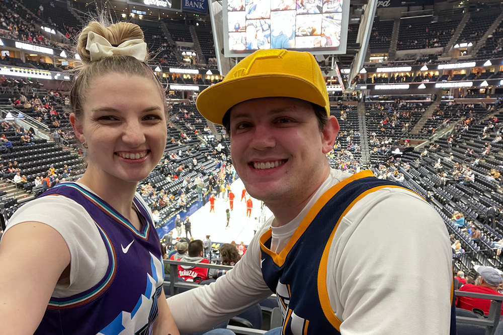 Bushman Family at Utah Jazz Game